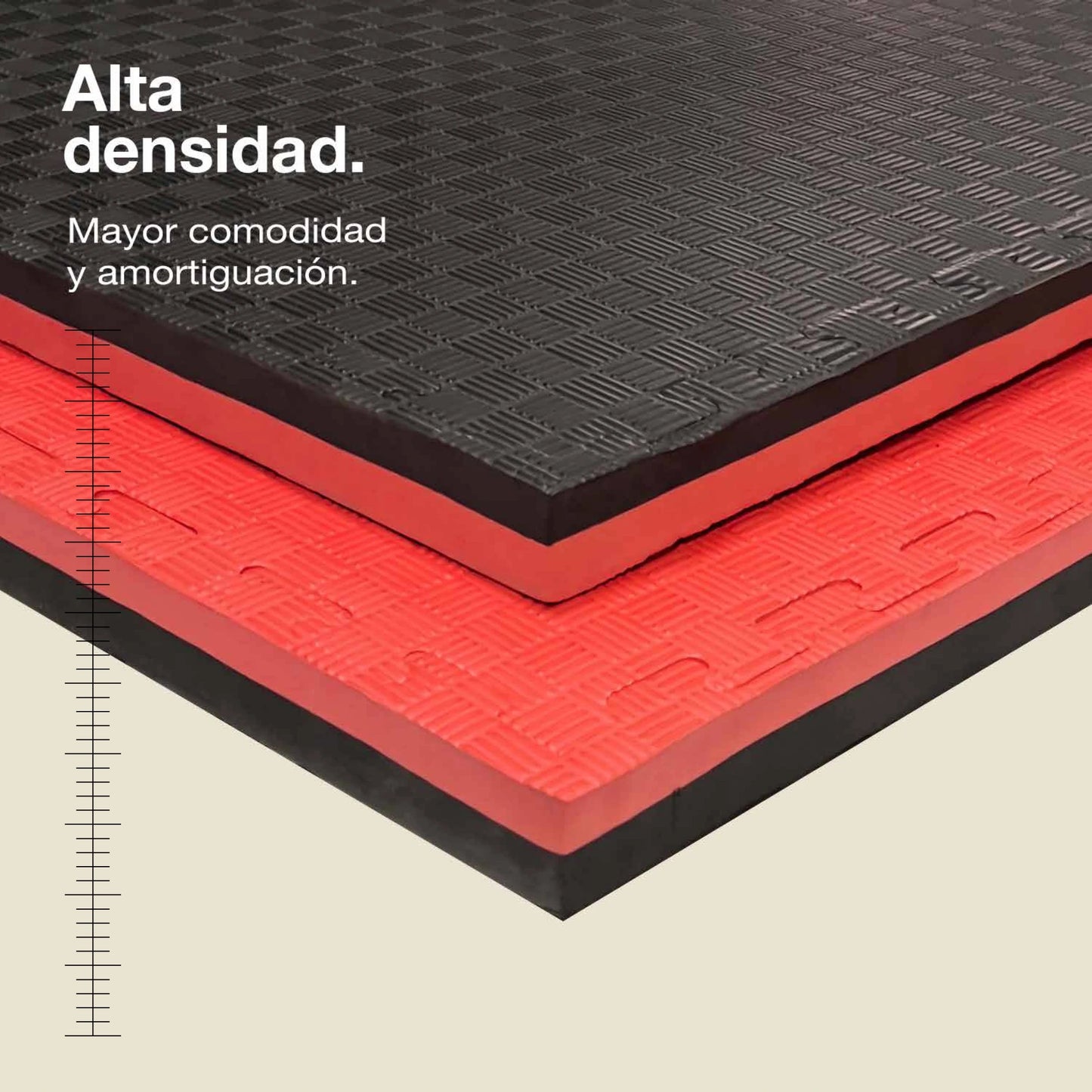 Yoga Mat Jowy tatami puzzle 1x1m 2.5cm · reversible eva rubber · model 5 lines · mat martial arts, fitness and japanese tatami floor · various colors