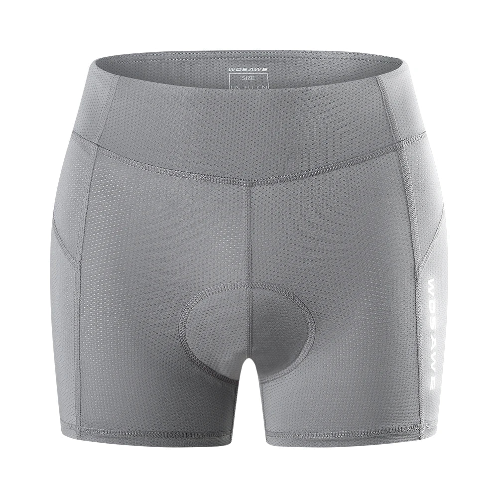 WOSAWE Women Cycling Shorts Bicycle Underpants 3D Gel Padded MTB Bike Short Pants for Gilrs Ladies High Waistline Sports Shorts