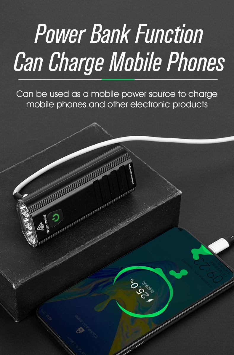 Luz bicicleta WEST BIKING 1600 lúmenes