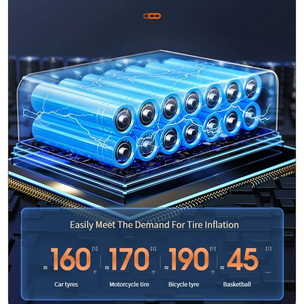 Bomba de bicicleta portátil de 150 PSI, manual, inflador de neumáticos eléctrico, accesorios de ciclismo
