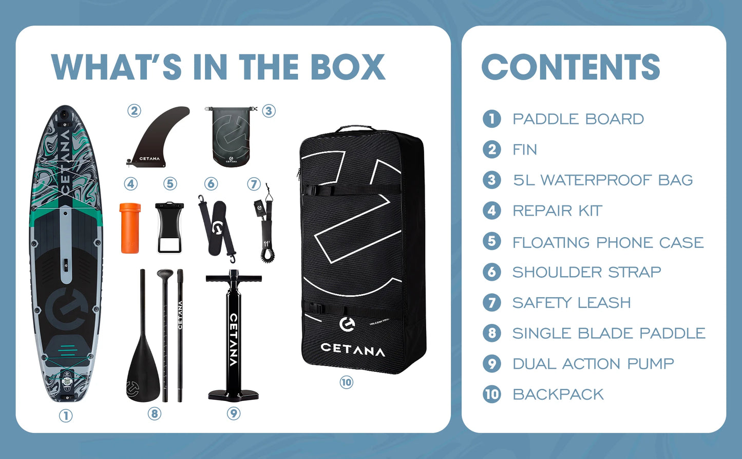 Tabla paddle surf inflable CETANA SUP