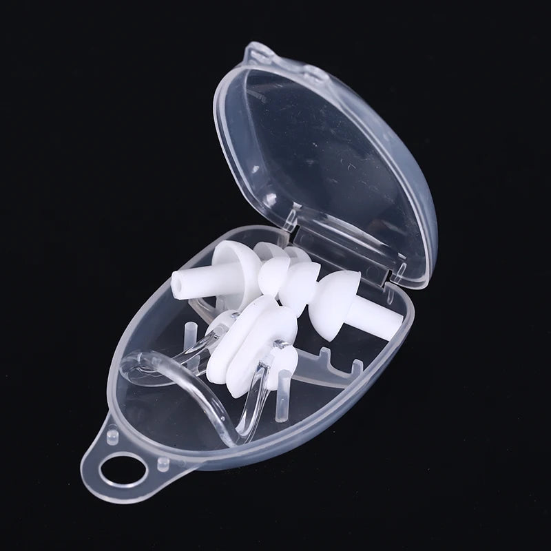 Tapones de oídos y pinza nasal para natación