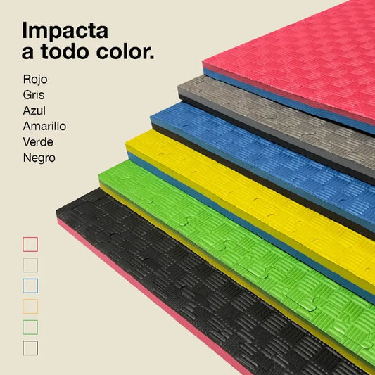 Yoga Mat Jowy tatami puzzle 1x1m 2.5cm · reversible eva rubber · model 5 lines · mat martial arts, fitness and japanese tatami floor · various colors