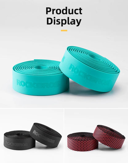 Cinturón de manillar de ciclismo ROCKBROS, corcho para bicicleta, vendaje para manillar deportivo, cinta EVA para manillar doblado + 2 tapones para manillar, accesorios para bicicleta