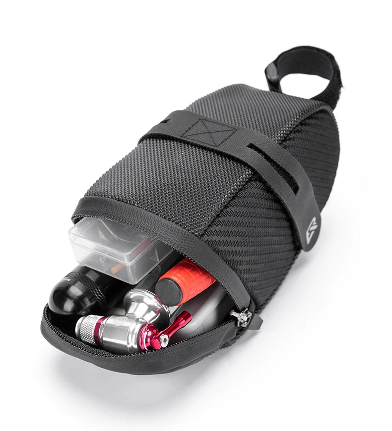 Bolsa para sillín de bicicleta ROCKBROS con carcasa 3D, impermeable, reflectante, a prueba de golpes, para tubo trasero de bicicleta, bolsa para tija de sillín, accesorios para bicicleta