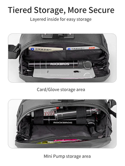 Bolsa para sillín de bicicleta ROCKBROS con carcasa 3D, impermeable, reflectante, a prueba de golpes, para tubo trasero de bicicleta, bolsa para tija de sillín, accesorios para bicicleta
