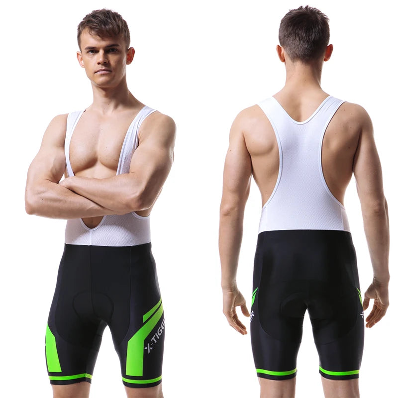 Pantalones cortos de ciclismo X-TIGER para hombre, resistentes a los golpes, transpirables y de verano con acolchado de gel Coolmax 5D.