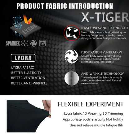 Pantalones de ciclismo X-Tiger para primavera-verano con badana de gel 5D. Mallas de ciclismo. Pantalones con tirantes para bicicleta de montaña (MTB). Pantalones de ciclismo para descenso. Pantalones de ciclismo.