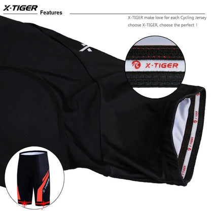 Pantalones cortos de ciclismo para hombre X-TIGER Coolmax 5D con acolchado, pantalones para montar en bicicleta, pantalones cortos de ciclismo MTB a prueba de golpes, mallas de ciclismo.