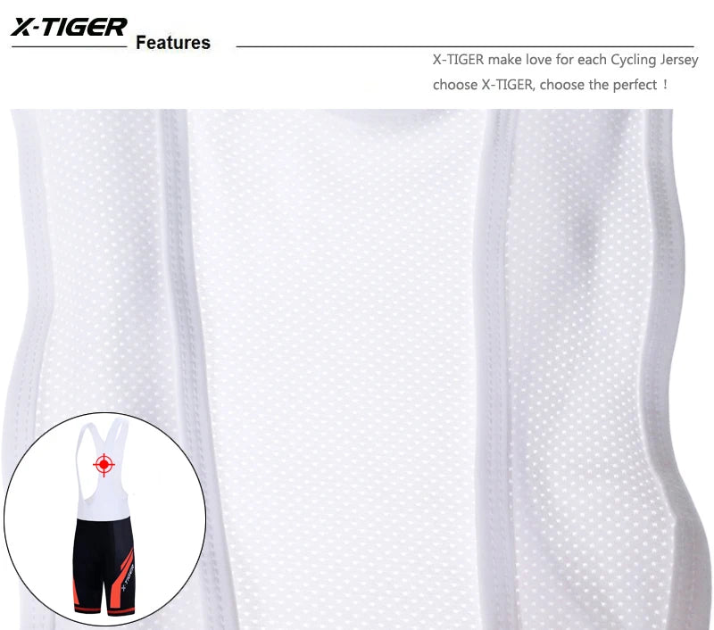 Culote de ciclismo X-TIGER para hombre, transpirable, con acolchado de gel 5D, para triatlón, de licra profesional, para verano