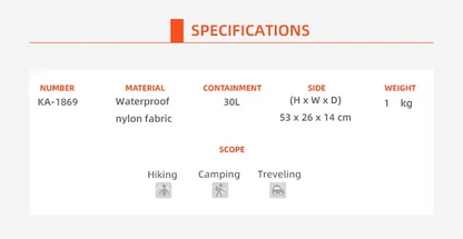 30L Outdoor Hiking Backpack for Men Sports Climbing Bag Mochila Camping Mountaineering Bag Travel Trekking Motorcycle Rucksack