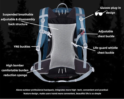30L Outdoor Hiking Backpack for Men Sports Climbing Bag Mochila Camping Mountaineering Bag Travel Trekking Motorcycle Rucksack
