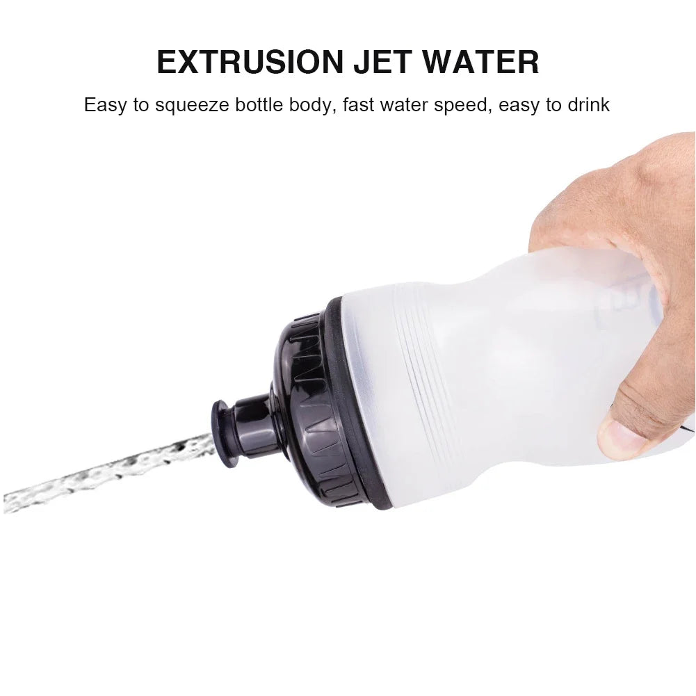 Botella agua 750ml y portabidón para bicicleta