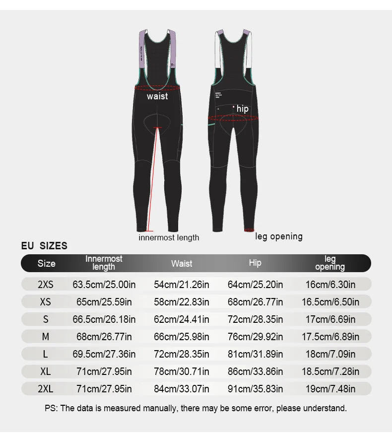 INBIKE Women‘s Professional Cycling Bib Pants Winter Fleece Bicycle Biking Clothing Pants 3D Padding Road Bike Pants For Women