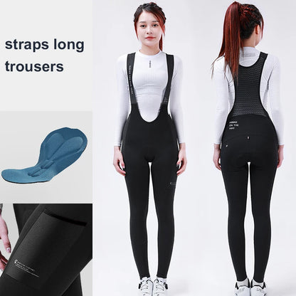 INBIKE Women‘s Professional Cycling Bib Pants Winter Fleece Bicycle Biking Clothing Pants 3D Padding Road Bike Pants For Women