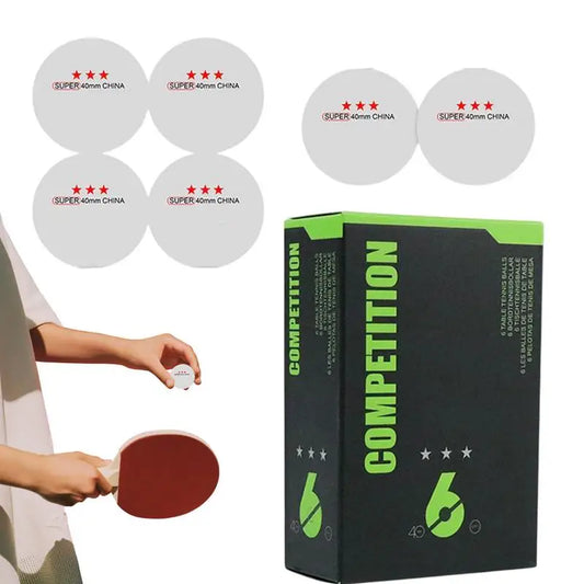 Juego de 6 pelotas de ping pong 3 estrellas 40 mm