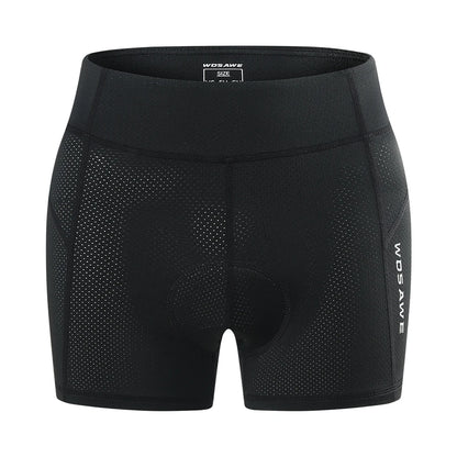 WOSAWE Women Cycling Shorts Bicycle Underpants 3D Gel Padded MTB Bike Short Pants for Gilrs Ladies High Waistline Sports Shorts