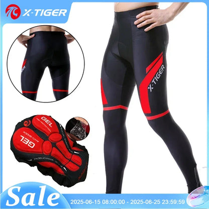 Pantalones de ciclismo X-Tiger para primavera-verano con badana de gel 5D. Mallas de ciclismo. Pantalones con tirantes para bicicleta de montaña (MTB). Pantalones de ciclismo para descenso. Pantalones de ciclismo.