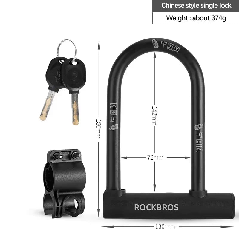 Candados de bicicleta estilo U-LOCK ROCKBROS