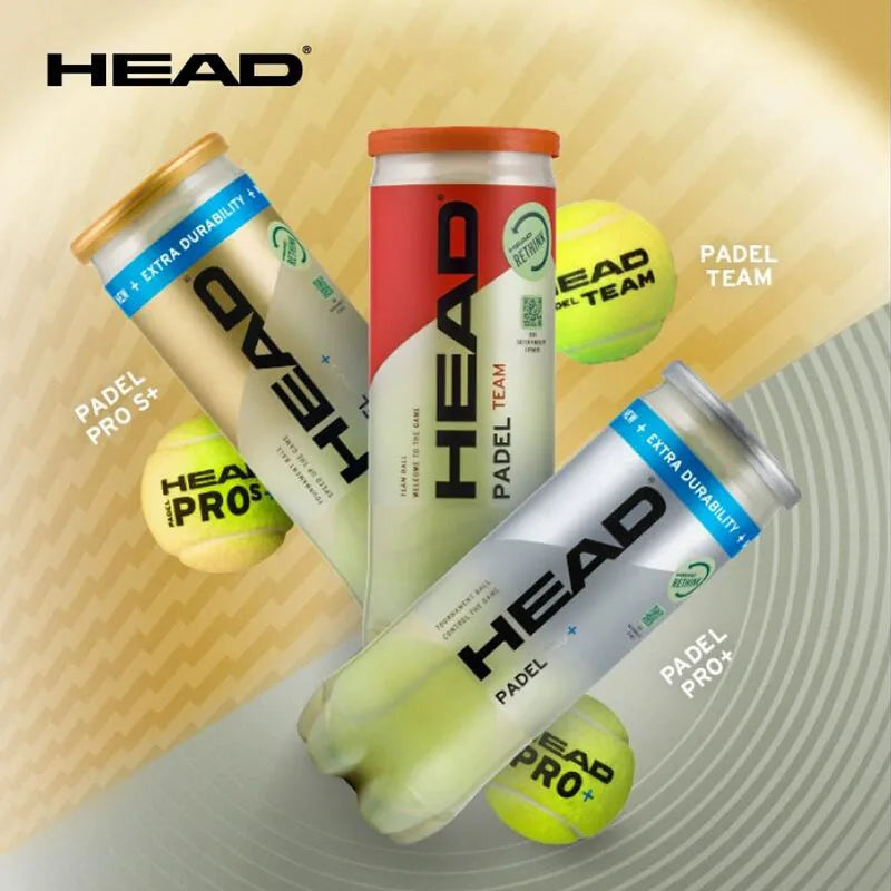 Pelota de Padel Head Pro Pack 3 Botes Bolas Padel Profesionales Competición Alta Durabilidad