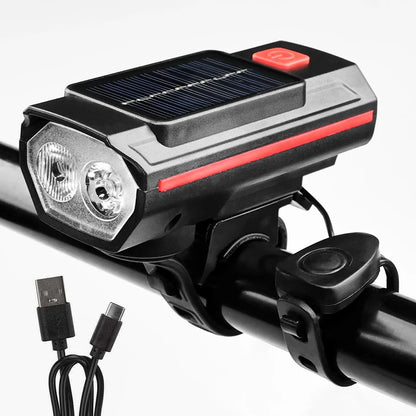 Luz bicicleta solar 120dB TIPO-C