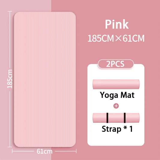 Yoga Mat  8mm NBR yoga mat anti slip thickened style for beginners, home yoga mat for sports, dance, fitness floor mat equipment