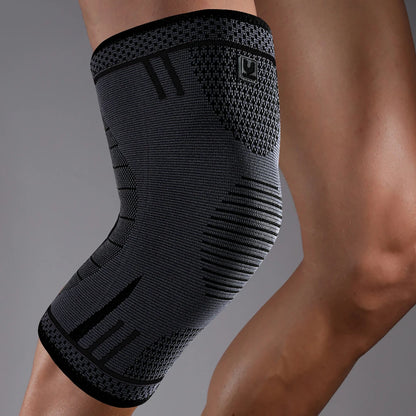 1 Pcs Compression Knee Support Sleeve Elastic Breathable Knee Pads Brace Springs Gym Sports Protector Basketball Volleyball Run