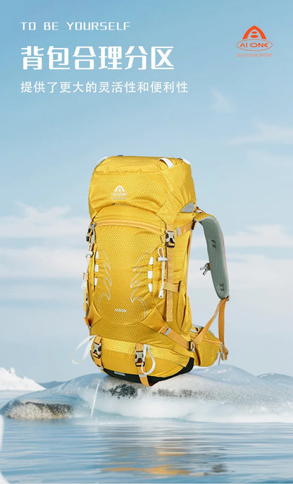 Upgraded 35+5L Heavy-Duty Hiking Backpack Expandable Rucksack for Trekking, Camping & Travel, Durable Large Capacity