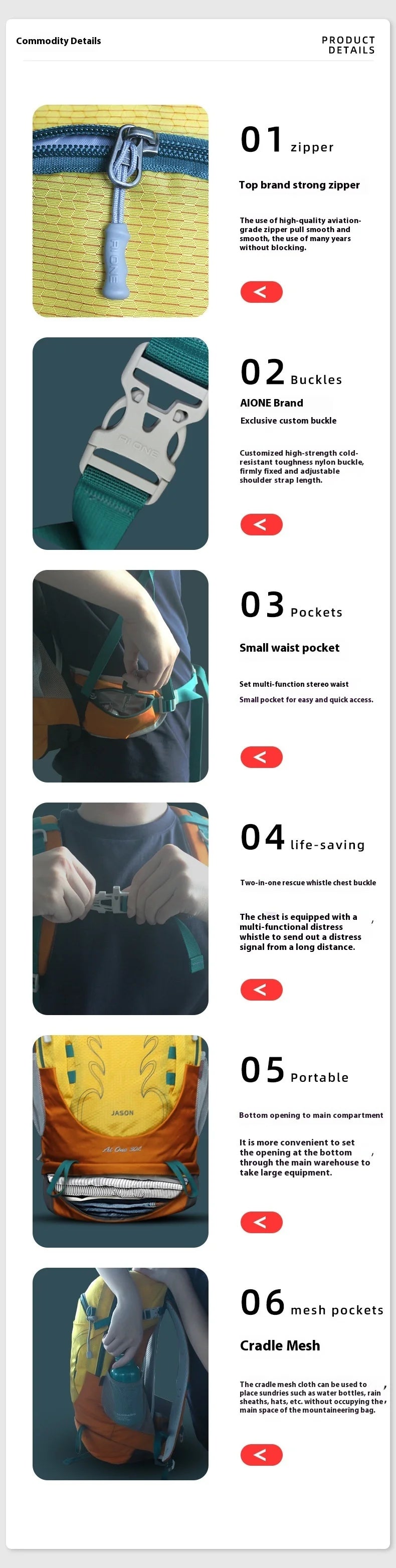 mochila senderismo 30L