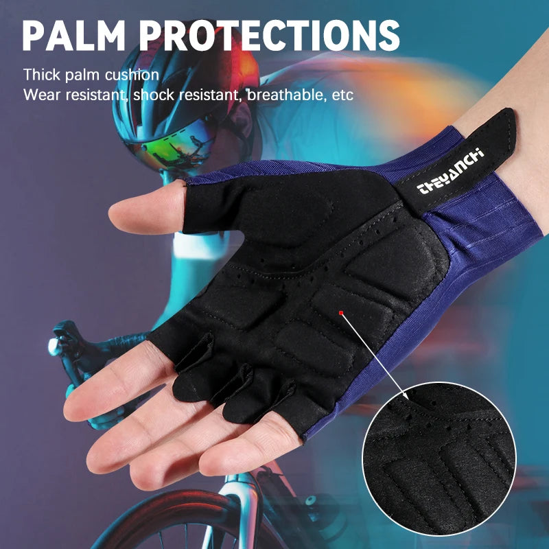 Cycling Gloves-Breathable&Half Finger Padded &Anti-Slip & Shock-Absorbing MTB Bicycle Gloves for Men Women Biking