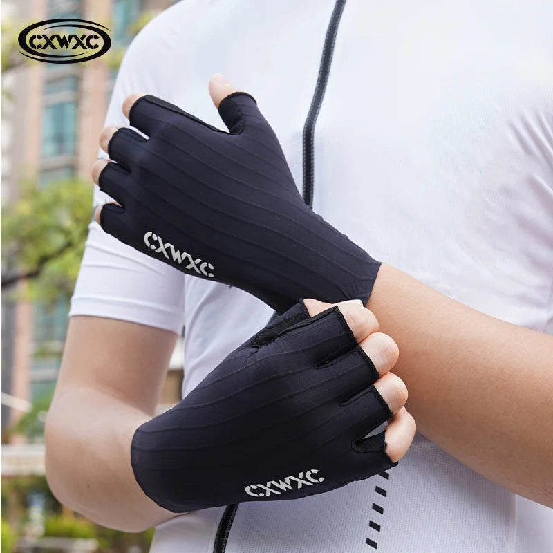 CXWXC Cycling Half Finger Gloves Men Women Breathable Anti-slip Glove Fitness Sport Training Gloves With Extended Wrist Guard