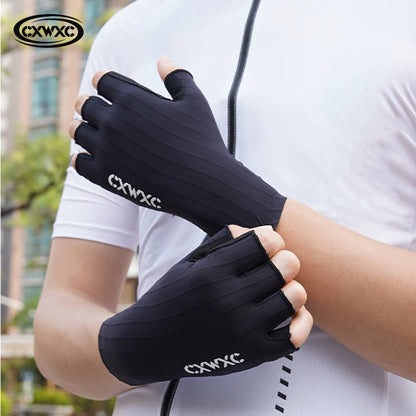 CXWXC Cycling Half Finger Gloves Men Women Breathable Anti-slip Glove Fitness Sport Training Gloves With Extended Wrist Guard