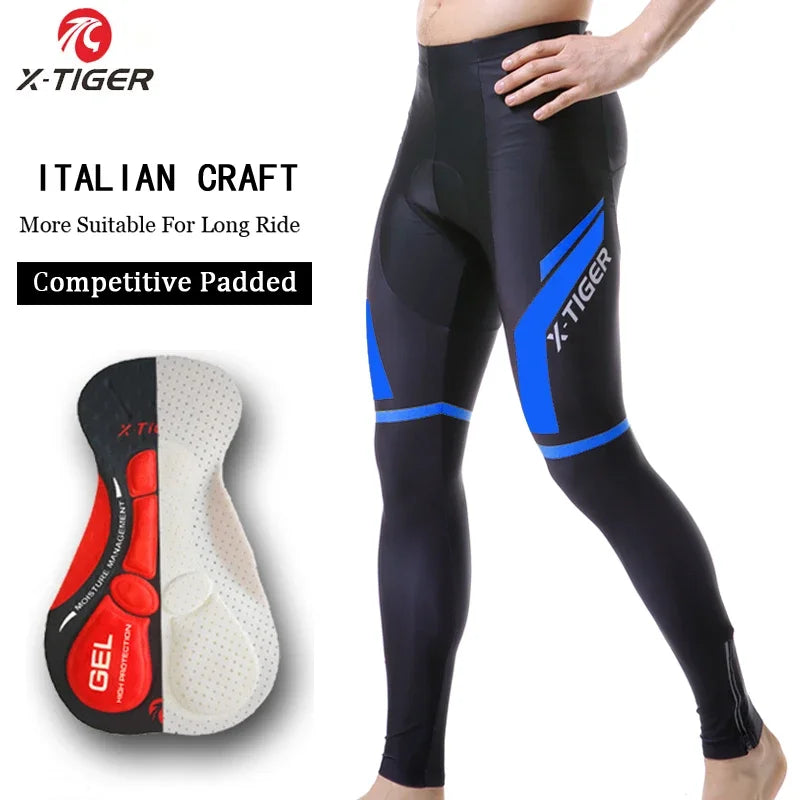 Pantalones de ciclismo X-Tiger para primavera-verano con badana de gel 5D. Mallas de ciclismo. Pantalones con tirantes para bicicleta de montaña (MTB). Pantalones de ciclismo para descenso. Pantalones de ciclismo.
