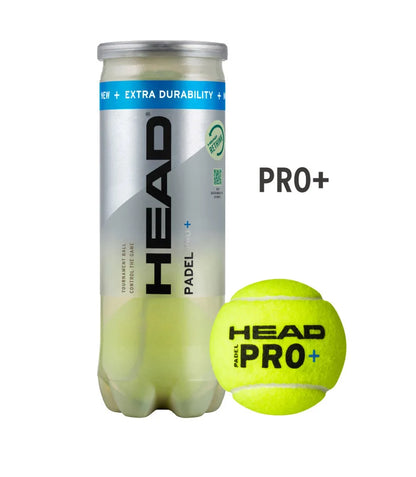 Pelota de Padel Head Pro Pack 3 Botes Bolas Padel Profesionales Competición Alta Durabilidad