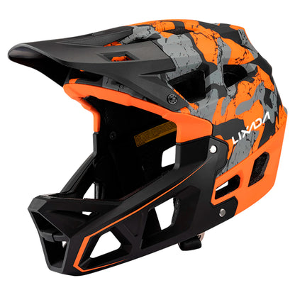 Full Face Mountain Bike Helmet Adult Racing Downhill MTB Helmet for Men/Women Adult Mountain Bike Helmet with Visor Over 31 Vent