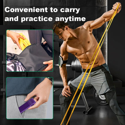 5~120lbs Fitness Resistance Band Boxing Agility Training Workout Gym Equipment Yoga Pilates Accessories Rubber Band Home Gym