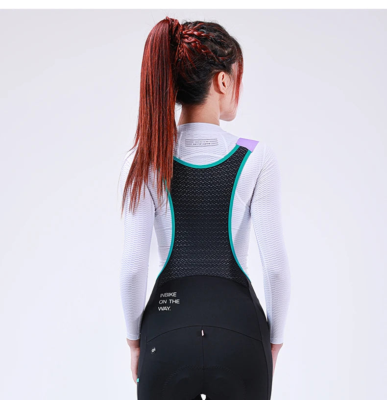 INBIKE Women‘s Professional Cycling Bib Pants Winter Fleece Bicycle Biking Clothing Pants 3D Padding Road Bike Pants For Women