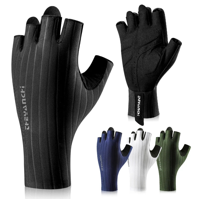 Cycling Gloves-Breathable&Half Finger Padded &Anti-Slip & Shock-Absorbing MTB Bicycle Gloves for Men Women Biking