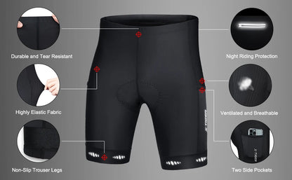 Pantalones cortos de ciclismo para hombre X-TIGER Coolmax 5D con acolchado, pantalones para montar en bicicleta, pantalones cortos de ciclismo MTB a prueba de golpes, mallas de ciclismo.