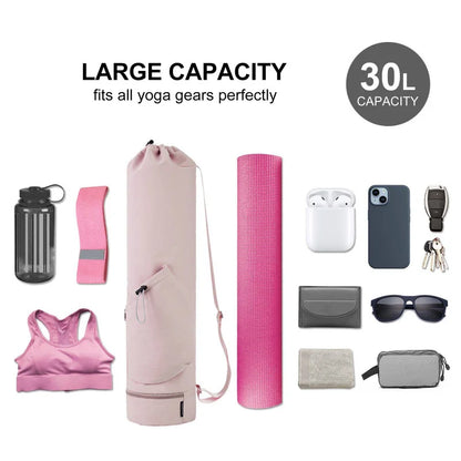 Yoga Mat Bag with Water Bottle Pocket & Wet Storage – Multi-Functional Carrier for Gym, Pilates & Fitness