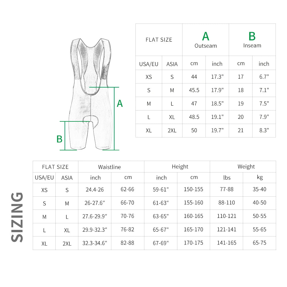 WOSAWE Women's Cycling Bib Pants Road Bike Tights Sports Pants High Quality Mountain Bicycle Trousers for Women