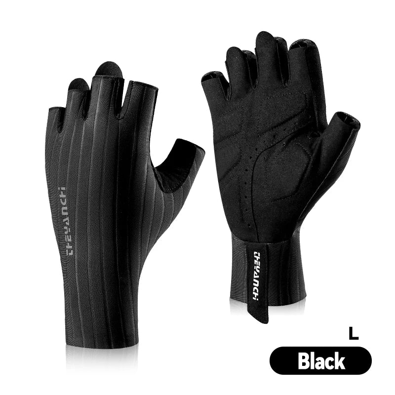 Cycling Gloves-Breathable&Half Finger Padded &Anti-Slip & Shock-Absorbing MTB Bicycle Gloves for Men Women Biking