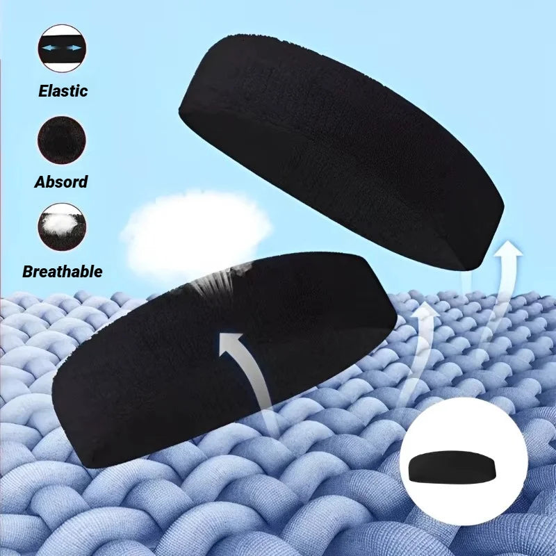 Outdoor Sweat Sports  Elastic Cotton Hairband Fashion Headbands For Women Men Solid Running Fitness Yoga Hair Bands Stretch