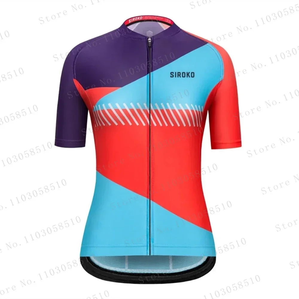 Siroko Women Cycling Jersey Top Summer Mountain Bicycle Clothing Maillot Ciclismo Short Sleeve MTB Bike Jersey Team Cycling Shir