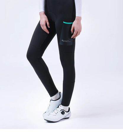 INBIKE Women‘s Professional Cycling Bib Pants Winter Fleece Bicycle Biking Clothing Pants 3D Padding Road Bike Pants For Women