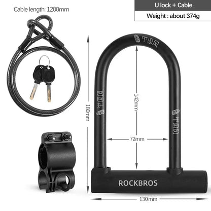 Candados de bicicleta estilo U-LOCK ROCKBROS