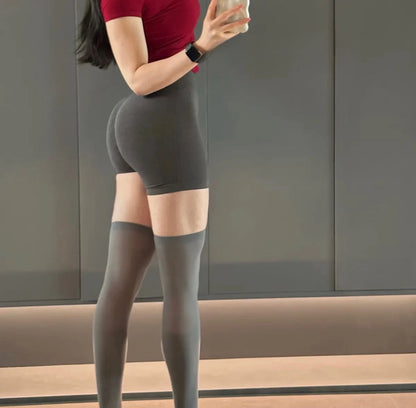 Seamless Jacquard Yoga Pants with Super Soft Touch Tight Body Hip Lifting Three Part Pants,Fitness Shorts for Women