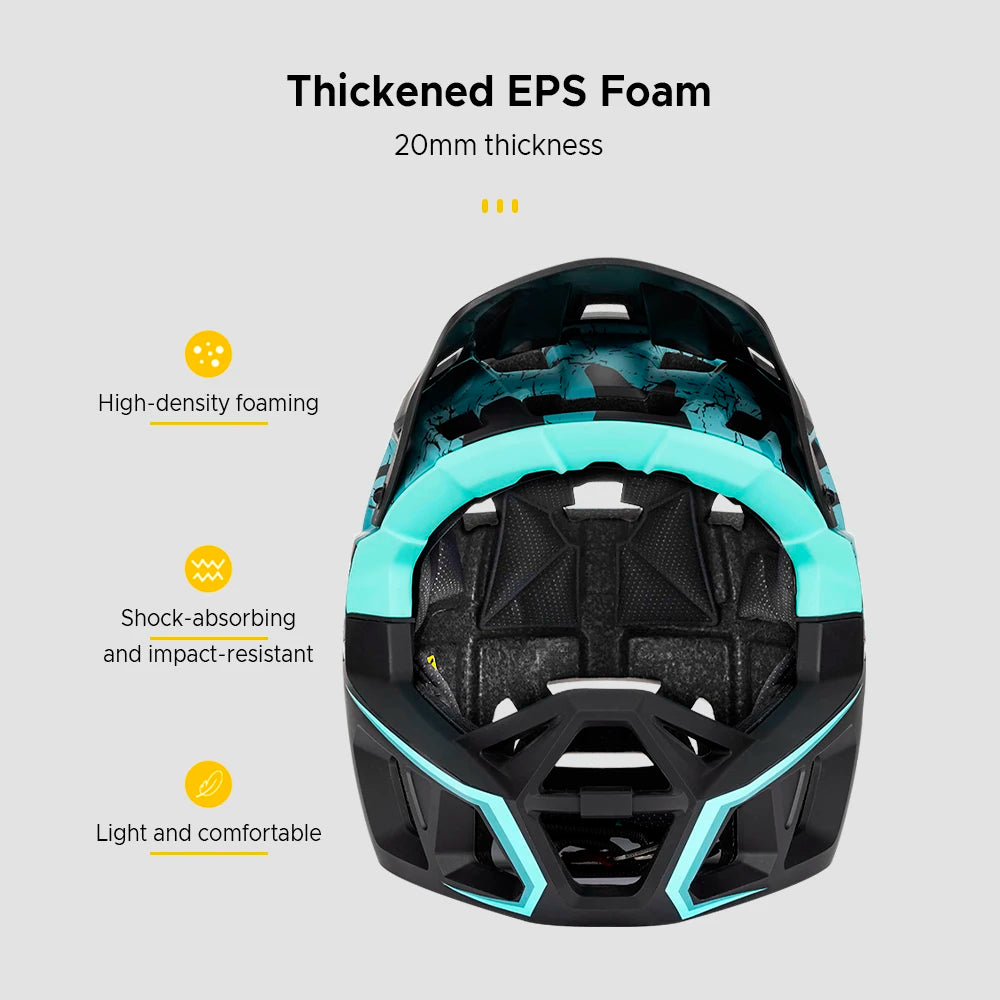 Full Face Mountain Bike Helmet Adult Racing Downhill MTB Helmet for Men/Women Adult Mountain Bike Helmet with Visor Over 31 Vent