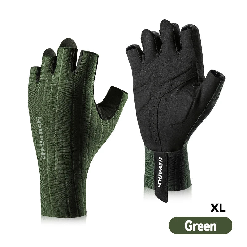 Cycling Gloves-Breathable&Half Finger Padded &Anti-Slip & Shock-Absorbing MTB Bicycle Gloves for Men Women Biking