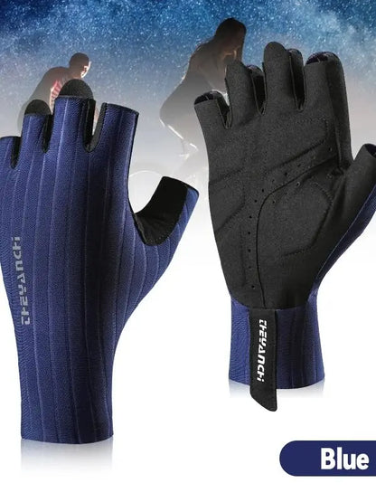 Cycling Gloves-Breathable&Half Finger Padded &Anti-Slip & Shock-Absorbing MTB Bicycle Gloves for Men Women Biking